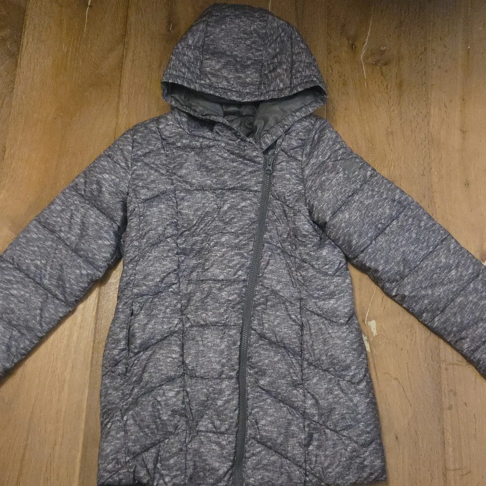 Gap Kids Puffer Parka Hooded Jacket Coat Heather Gray L